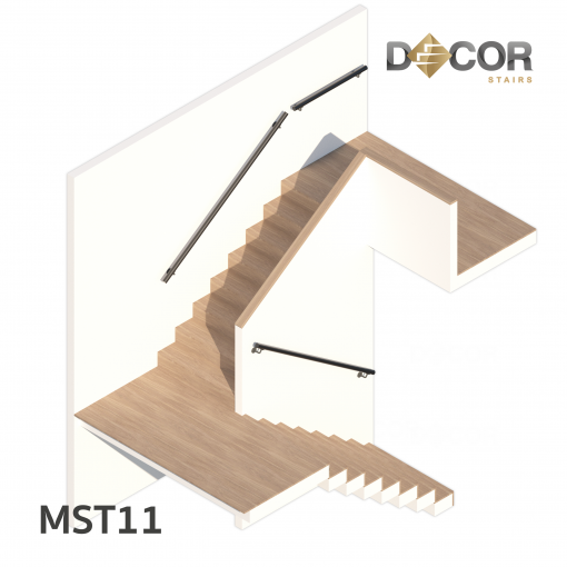 ราวบันไดติดผนัง | ราวเหล็กกลม | Décor Stairs