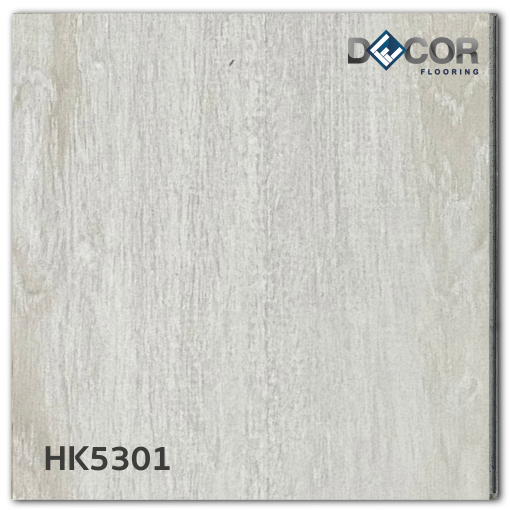 พื้น SPC คลิ๊กล็อค หนา 5.3 มม. | HK5301 สี White Cream Oak | ลายไม้ รุ่นก้างปลา| DECORFlooring