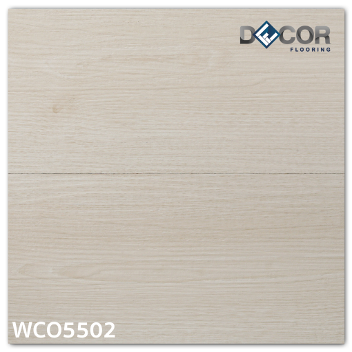 พื้น SPC คลิ๊กล็อค หนา 5.5 มม. | WCO5502 สี White Wash | ลายไม้ รุ่นปูตรง | DECORFlooring