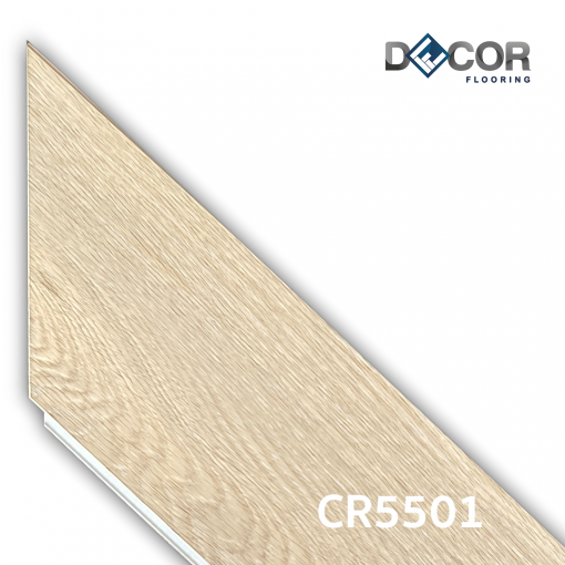 พื้น SPC คลิ๊กล็อค หนา 5.5 มม. | CR5501 ลายไม้ รุ่นลายธนู Chevron | DECORFlooring