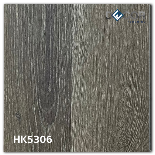 พื้น SPC คลิ๊กล็อค หนา 5.3 มม. | HK5306 สี Carob Oak | ลายไม้ รุ่นก้างปลา| DECORFlooring