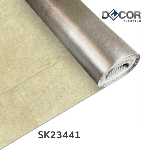 พื้นไวนิลแบบม้วน Roll LVT ทากาว 2.3 มม. | SK23441 | ลายไม้ ปูตรง | DECORFlooring