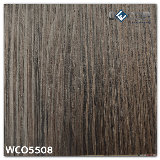 พื้น SPC คลิ๊กล็อค หนา 5.5 มม. | WCO5508 สี Walnut | ลายไม้ รุ่นปูตรง | DECORFlooring