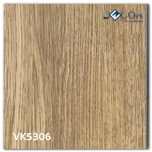 พื้น SPC คลิ๊กล็อค หนา 5.3 มม. | VK5306 สี Warm Oak | ลายไม้ รุ่นปูตรง | DECORFlooring