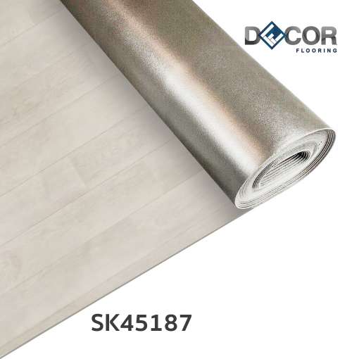 พื้นไวนิลแบบม้วน Roll LVT ทากาว 4.5 มม. | SK45187 | ลายไม้ ปูตรง | DECORFlooring