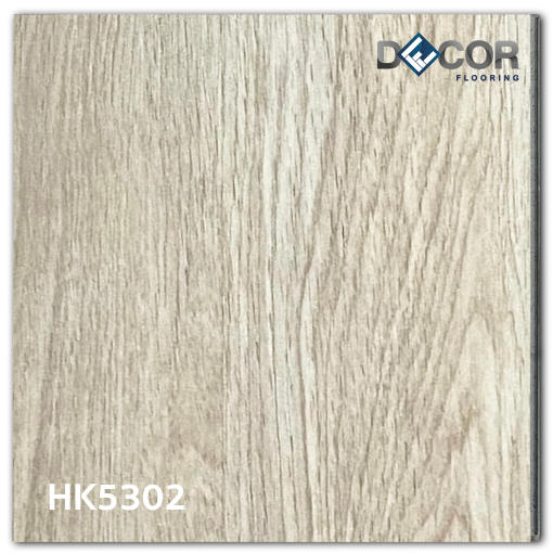 พื้น SPC คลิ๊กล็อค หนา 5.3 มม. | HK5302 สี Vanilla Oak | ลายไม้ รุ่นก้างปลา| DECORFlooring