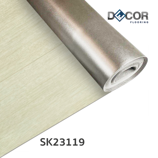 พื้นไวนิลแบบม้วน Roll LVT ทากาว 2.3 มม. | SK23119 | ลายไม้ ปูตรง | DECORFlooring