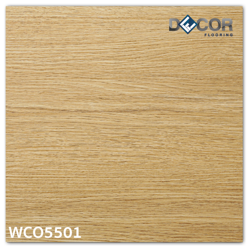 พื้น SPC คลิ๊กล็อค หนา 5.5 มม. | WCO5501 สี White Oak | ลายไม้ รุ่นปูตรง | DECORFlooring