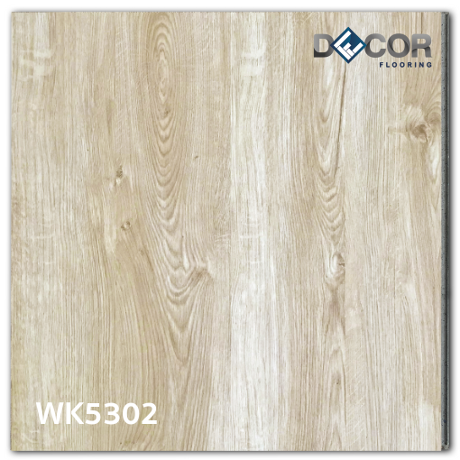 พื้น SPC คลิ๊กล็อค หนา 5.3 มม. | WK5302 | ลายไม้ รุ่นปูตรง | DECORFlooring