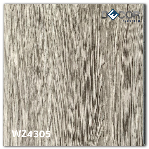 พื้น SPC คลิ๊กล็อค หนา 4.3 มม. | WZ4305 สี Grey Oak | ลายไม้ รุ่นปูตรง | DECORFlooring