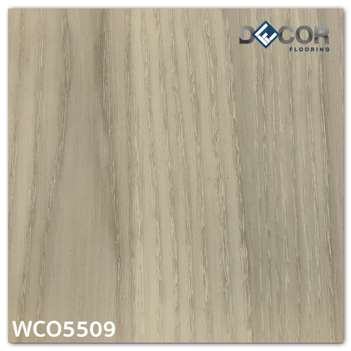 พื้น SPC คลิ๊กล็อค หนา 5.5 มม. | WCO5509 สี Cloudy White | ลายไม้ รุ่นปูตรง | DECORFlooring