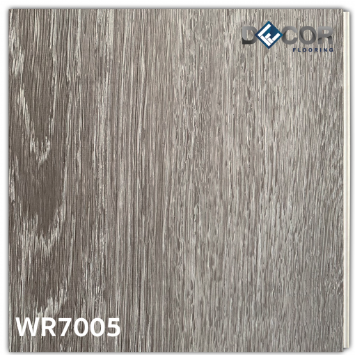 พื้น Hybrid SPC คลิกล็อค 7.0 มม.| WR7005R สี Smoke Grey| ลายไม้ รุ่นปูตรงและก้างปลา | DECORFlooring